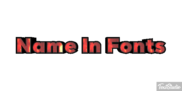 Name In Fonts Tekst effect