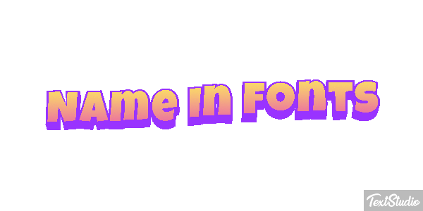 Name In Fonts Tekst effect