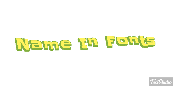 Name In Fonts Tekst effect