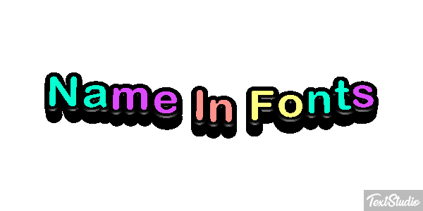 Name In Fonts Tekst effect