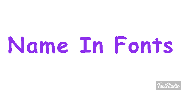 Name In Fonts Tekst effect