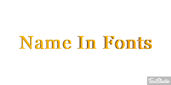 Name In Fonts Tekst effect