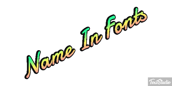 Name In Fonts Tekst effect