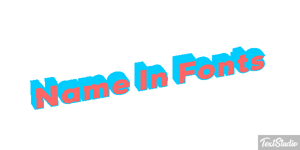 Name In Fonts Tekst effect