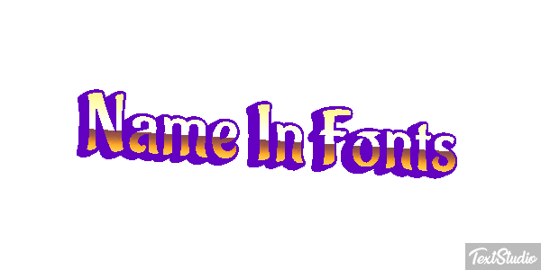 Name In Fonts Tekst effect