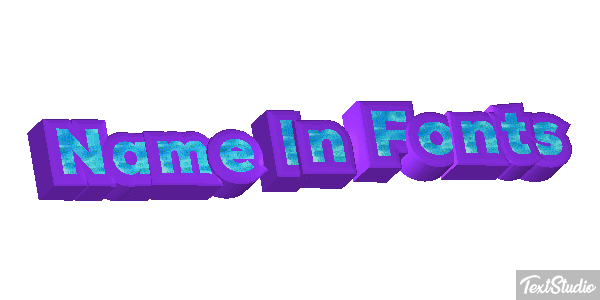 Name In Fonts Tekst effect