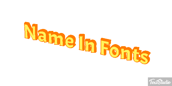 Name In Fonts Tekst effect