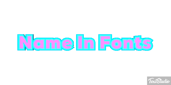 Name In Fonts Tekst effect