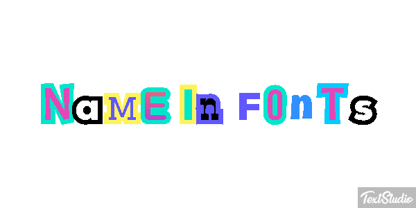 Name In Fonts Tekst effect