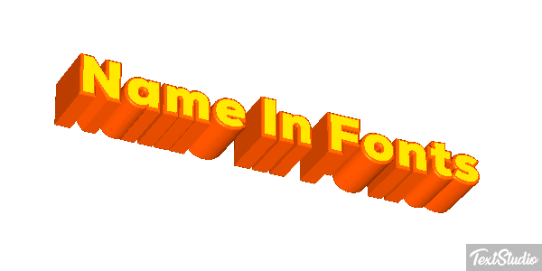 Name In Fonts Tekst effect