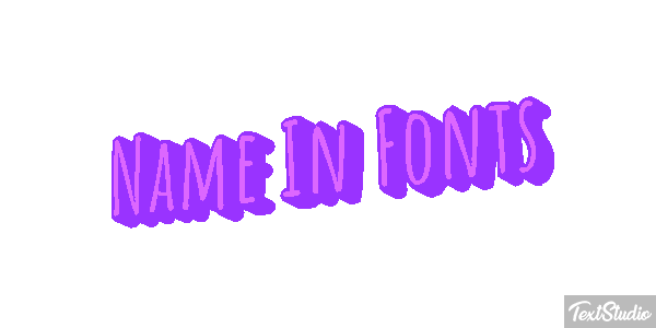 Name In Fonts Tekst effect