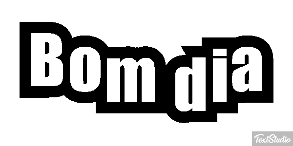 Bom dia Efeito do texto