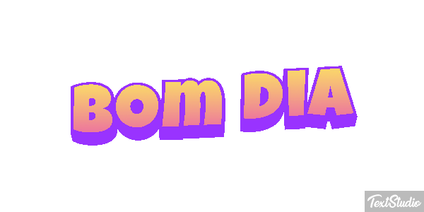 Bom dia Efeito do texto
