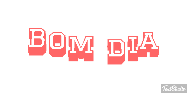Bom dia Efeito do texto