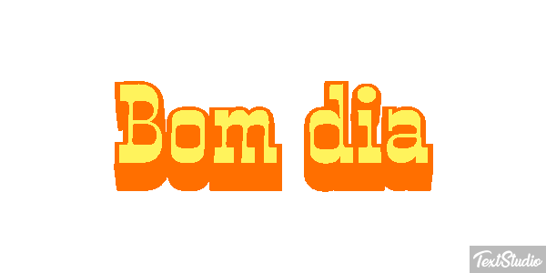 Bom dia Efeito do texto