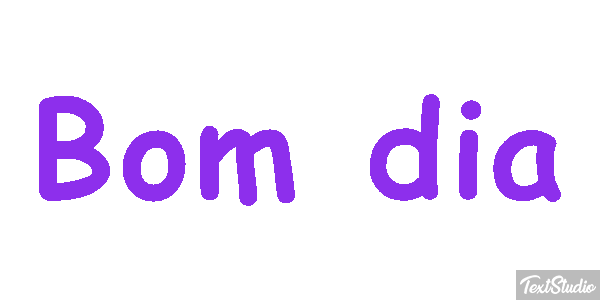 Bom dia Efeito do texto