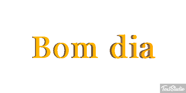 Bom dia Efeito do texto