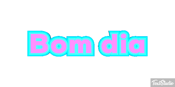 Bom dia Efeito do texto