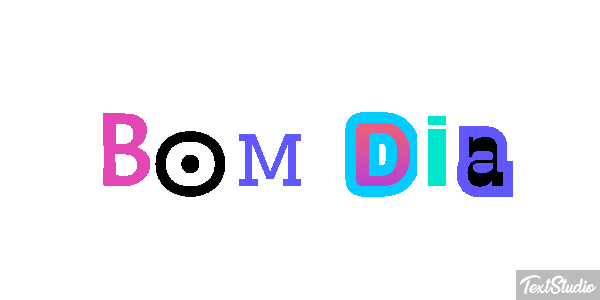 Bom dia Efeito do texto