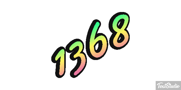 1368 Text effect