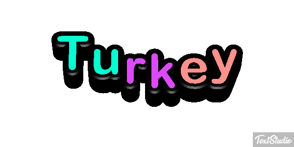 Turkey Efeito do texto