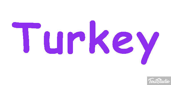 Turkey Efeito do texto
