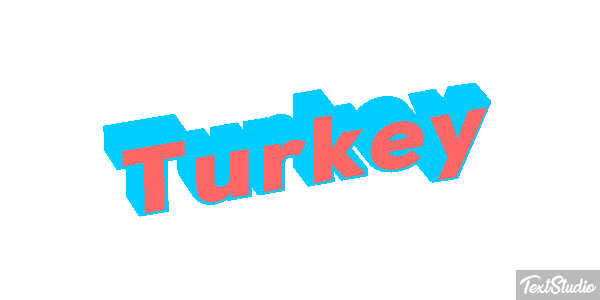 Turkey Efeito do texto