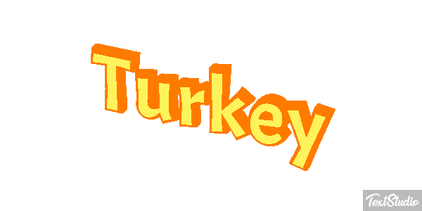 Turkey Efeito do texto