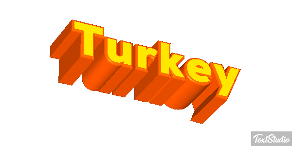 Turkey Efeito do texto