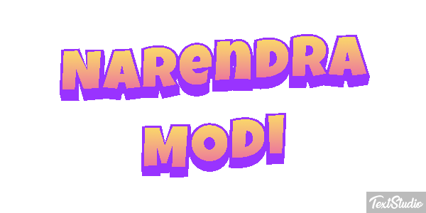 Narendra Modi Text effect