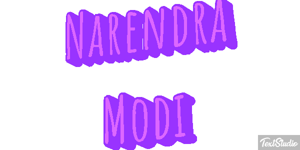 Narendra Modi Text effect
