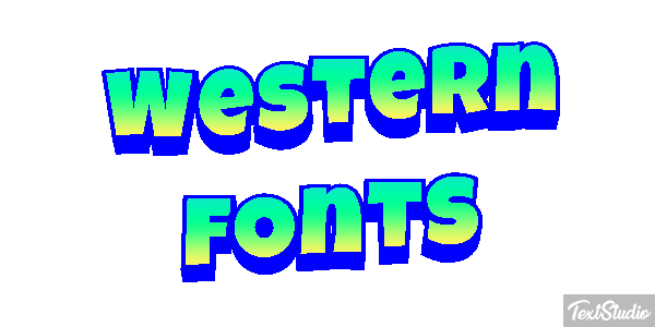 Western Fonts Efekt tekstowy