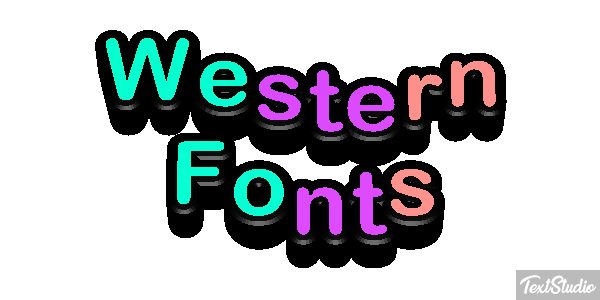 Western Fonts Efekt tekstowy