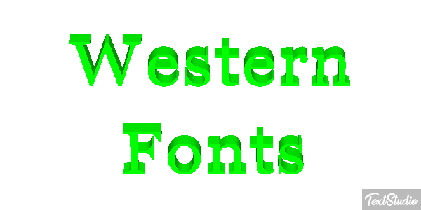 Western Fonts Efekt tekstowy
