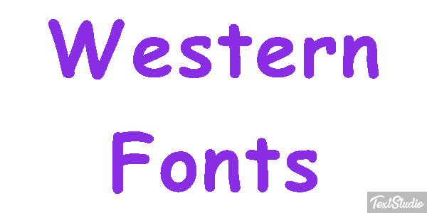 Western Fonts Efekt tekstowy