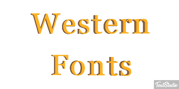 Western Fonts Efekt tekstowy