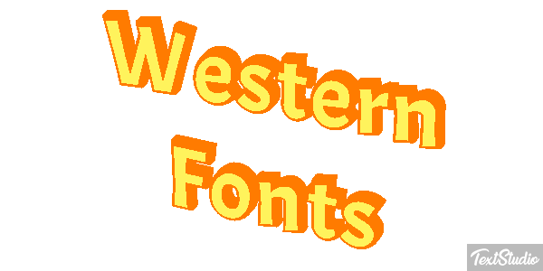 Western Fonts Efekt tekstowy