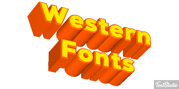 Western Fonts Efekt tekstowy