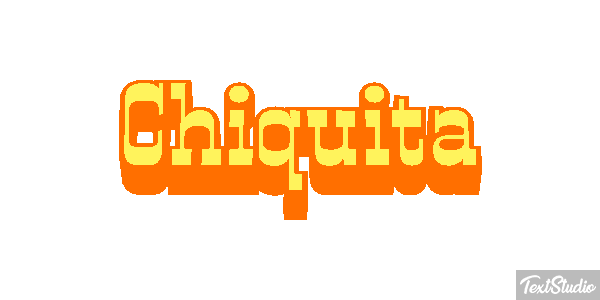 Chiquita Efeito do texto