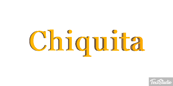 Chiquita Efeito do texto