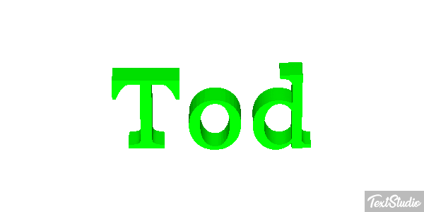 Tod Text effect
