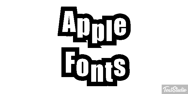 Apple Fonts Text effect