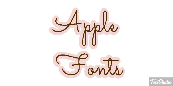 Apple Fonts Text effect