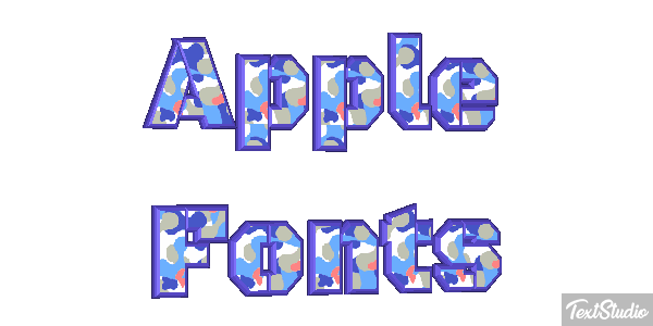 Apple Fonts Text effect