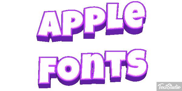Apple Fonts Text effect