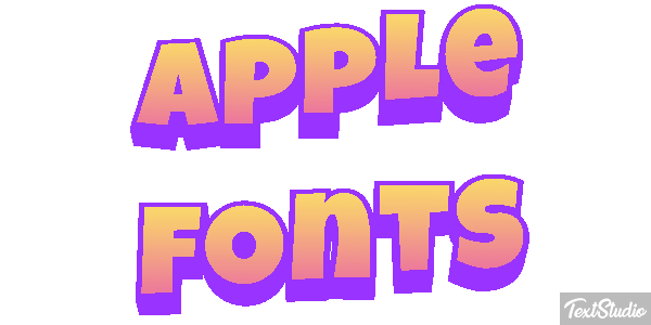 Apple Fonts Text effect