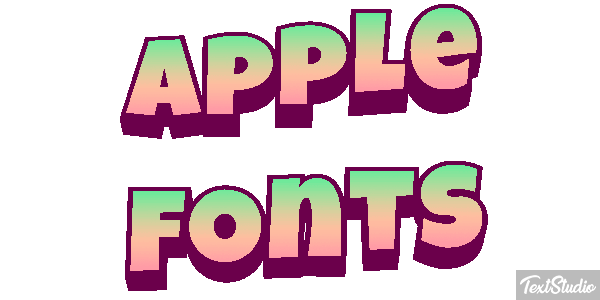 Apple Fonts Text effect