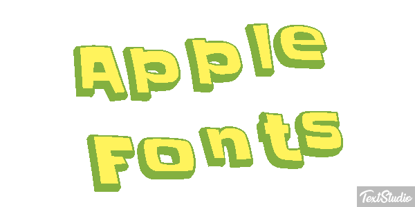 Apple Fonts Text effect