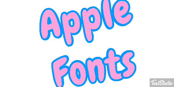 Apple Fonts Text effect