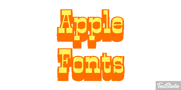 Apple Fonts Text effect